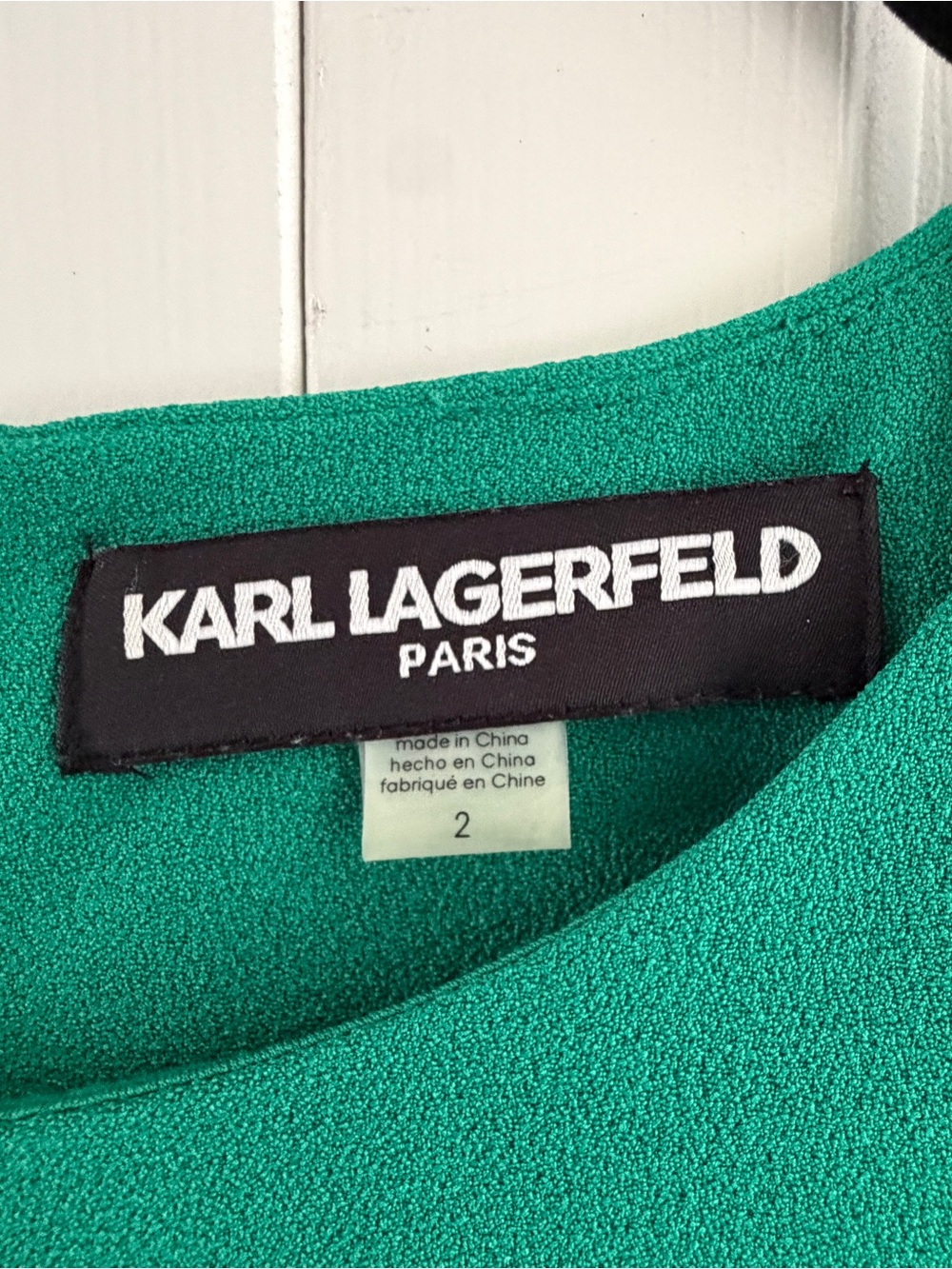 Kelly Green Karl Lagerfeld dress in size 2 - Picture 3 of 7
